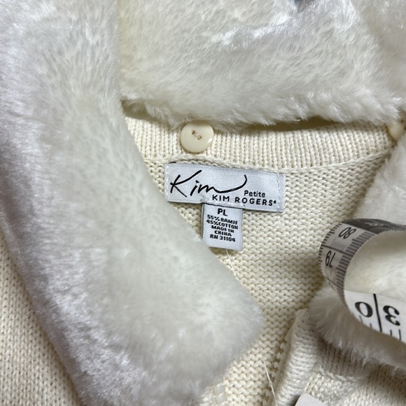 - Kim rogers vest size p-large nwt p2p -18 length 25 removable collar - Picture 7 of 7